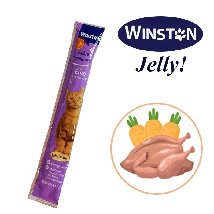 بستنی ژله ای گربه وینستون طعم اردک و هویج Winston 1 بستنی ژله ای گربه وینستون طعم اردک و هویج Winston