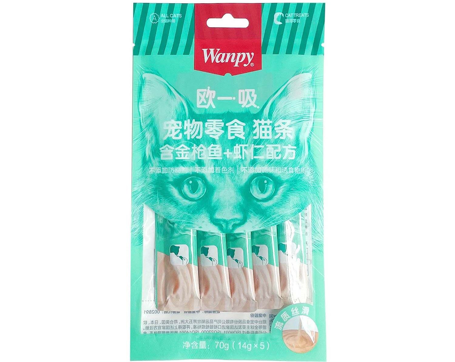 بستنی گربه ونپی چینی نویس طعم ماهی تُن و میگو Wanpy 1 بستنی گربه ونپی چینی نویس طعم ماهی تُن و میگو Wanpy