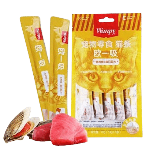 بستنی گربه ونپی چینی نویس طعم ماهی تُن و صدف Wanpy 1 بستنی گربه ونپی چینی نویس طعم ماهی تُن و صدف Wanpy