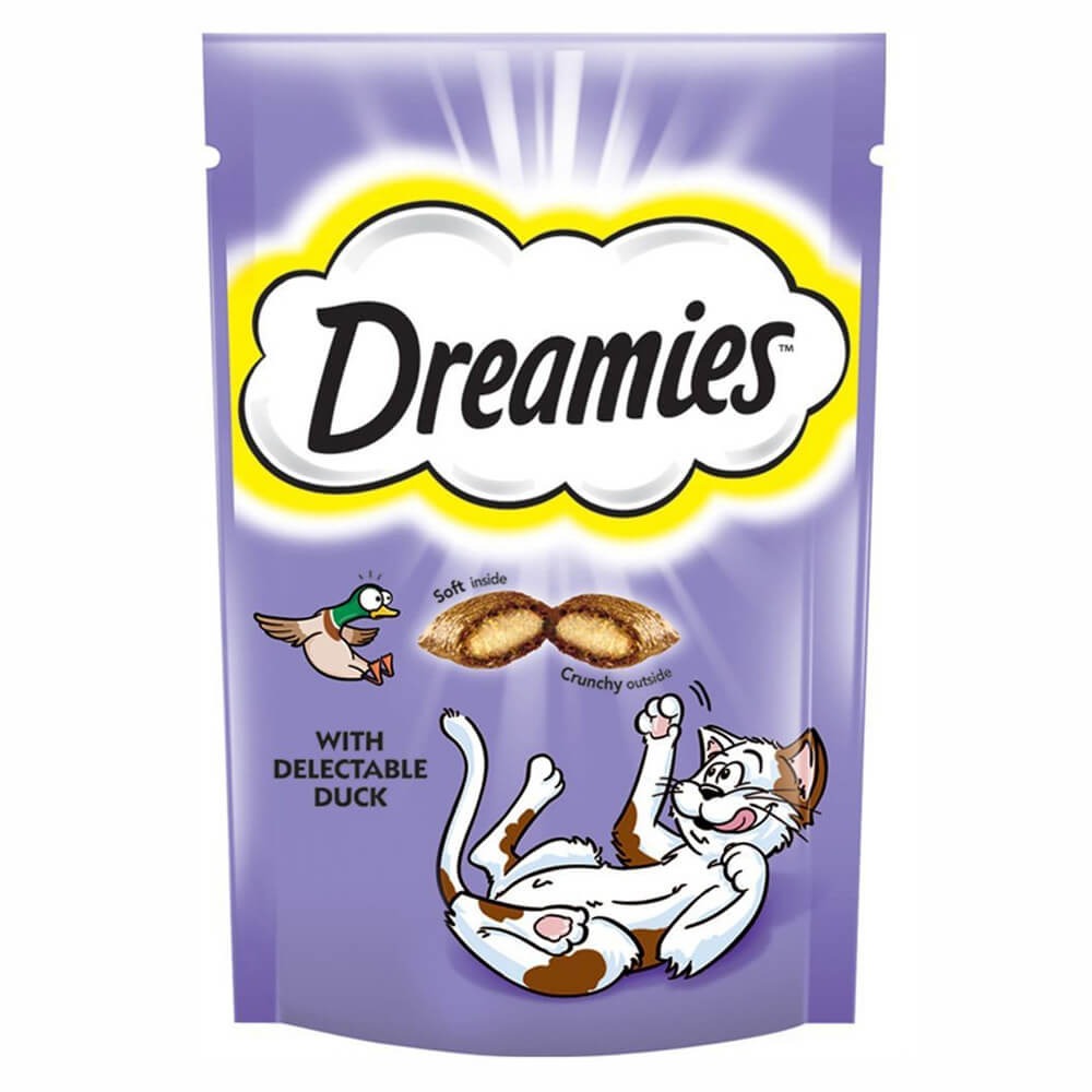 تشویقی مغزدار گربه دریمیز طعم اردک (Dreamies Duck) 1 تشویقی مغزدار گربه دریمیز طعم اردک (Dreamies Duck)