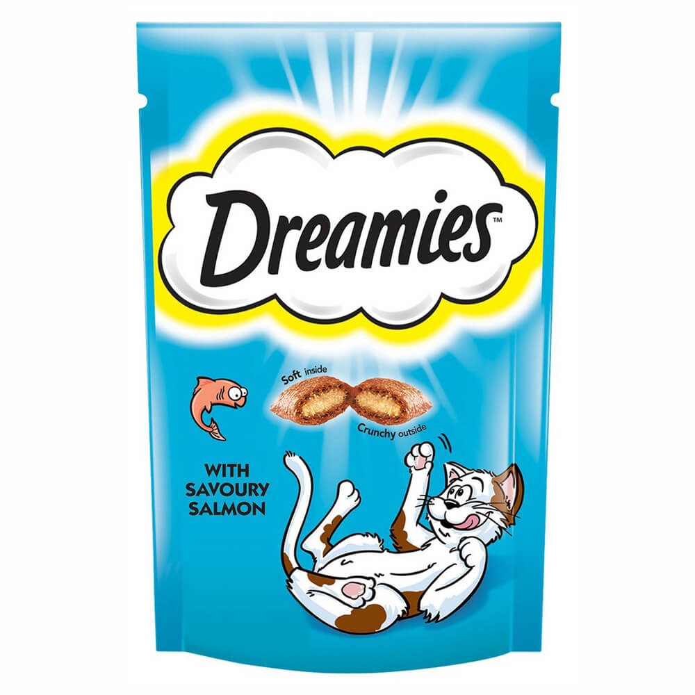 تشویقی مغزدار گربه دریمیز طعم سالمون (Dreamies Salmon)